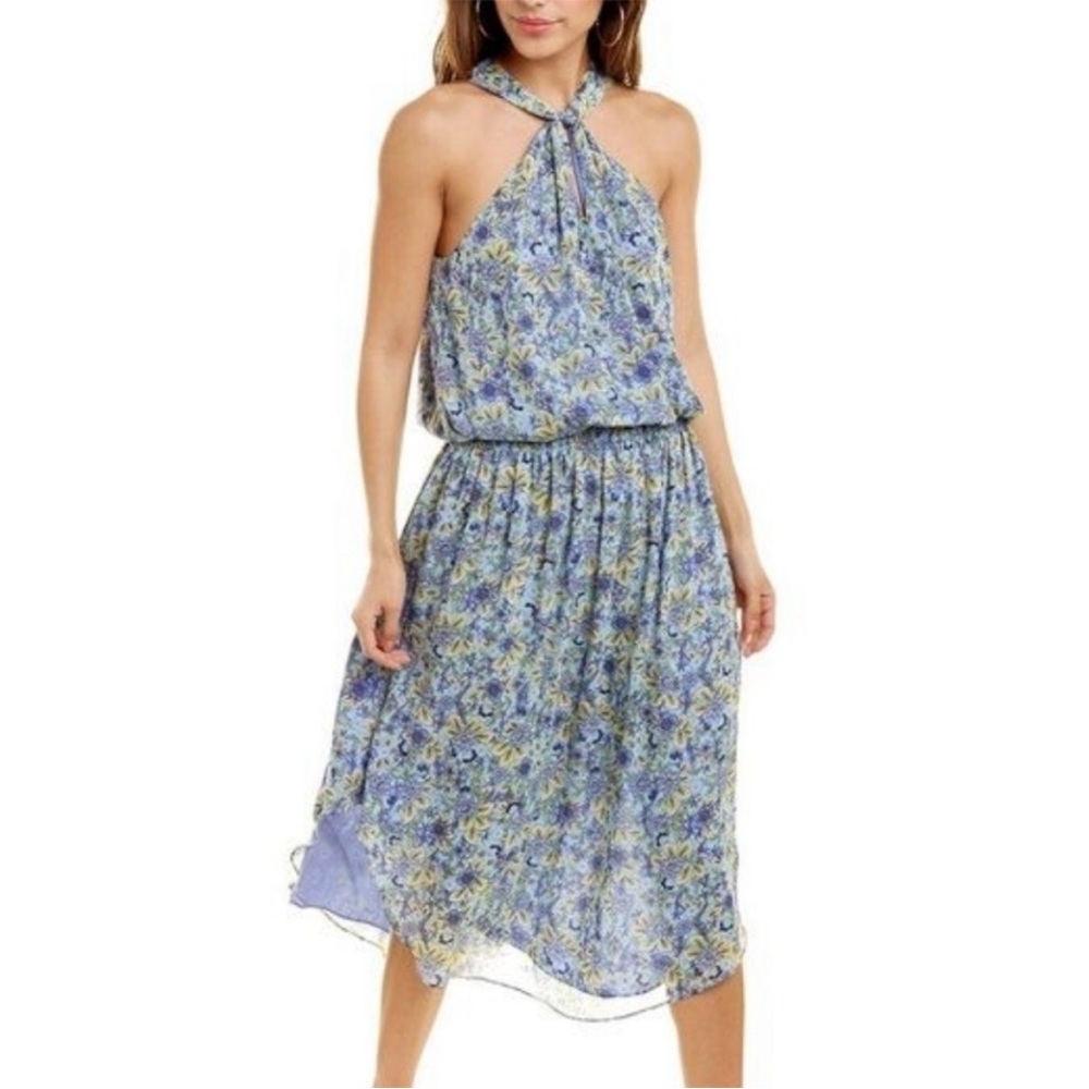 Ramy Brook Halter Neck Daisy Print Kent Dress Size Medium